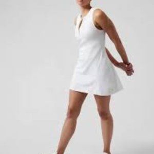 NEW Athleta Ace White Athleisure Activewear Tennis Dress | Women's Size Large
